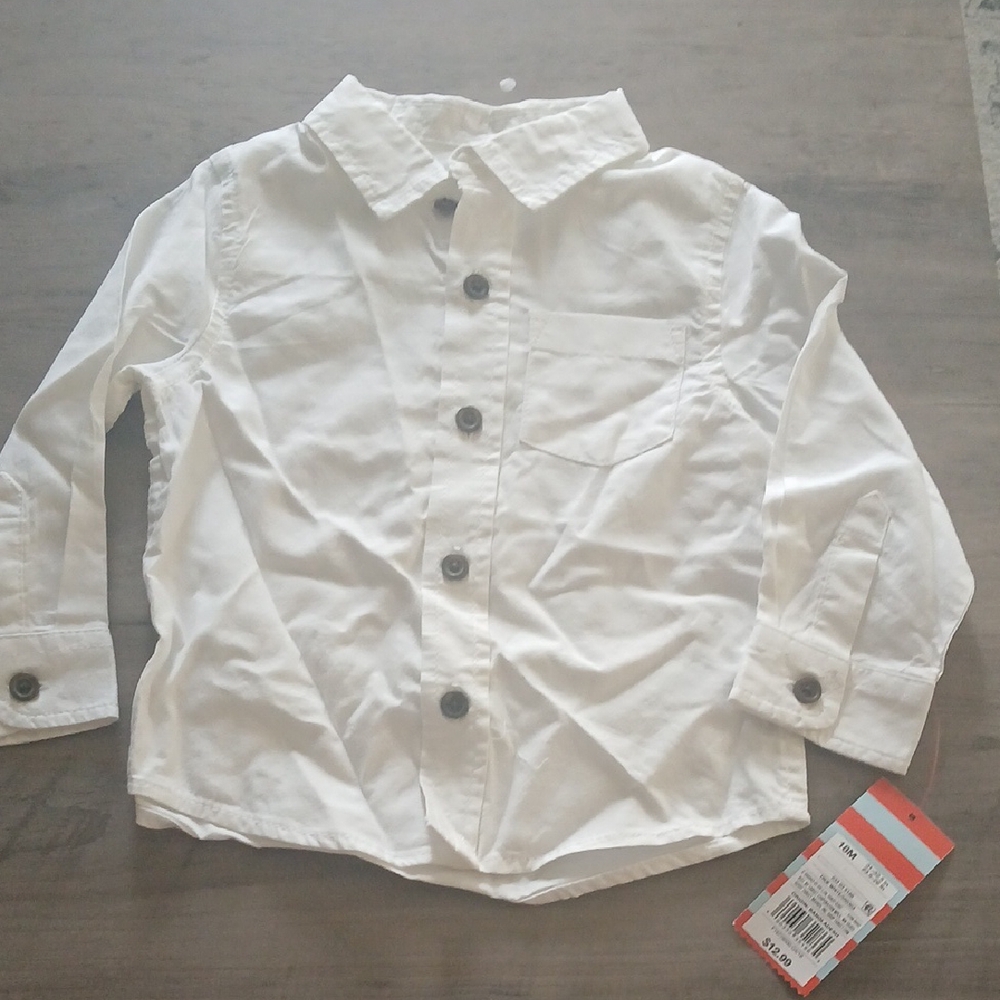Cat & Jack White Button Down Kids Shirt